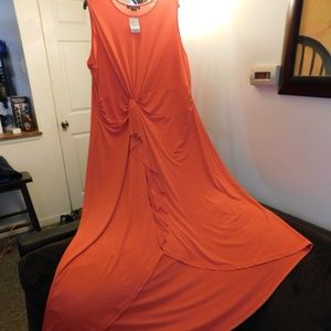 PLUS SIZE ASHLEY STEWART SOLIDSIDER DRESS